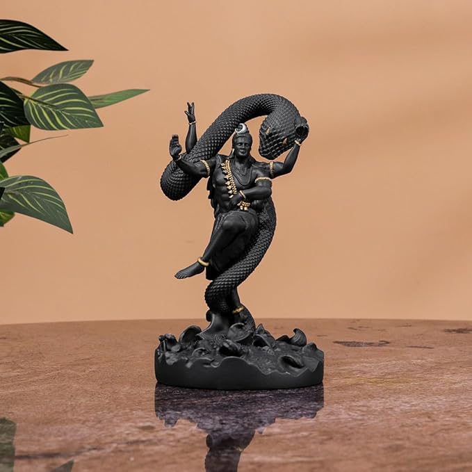 Handmade Mystical Shiva Statue – Black Tandav Murti (4 Inch